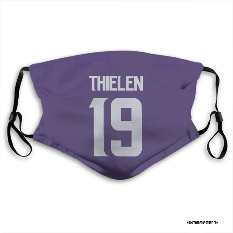 Adam Thielen Name & Number Purple Minnesota Vikings Face Mask
