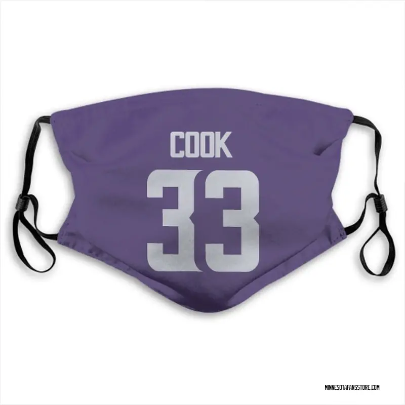 Dalvin Cook Name & Number Purple Minnesota Vikings Face Mask