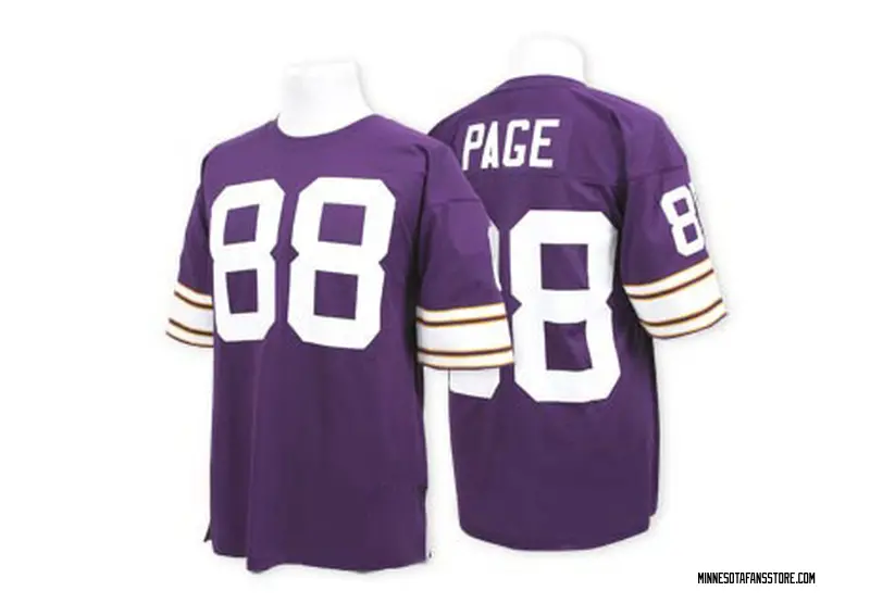 Men's Purple Authentic Alan Page Minnesota Mitchell And Ness Team Color Throwback Jersey